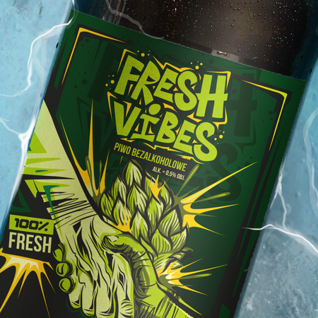 Piwo bezalkoholowe "Fresh Vibes" firmowe 500ML