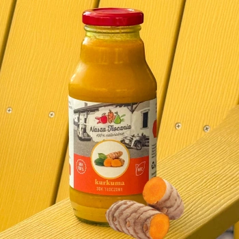 Sok tłoczony z kurkumy 100% naturalny 330 ml "Nasza Tłocznia"